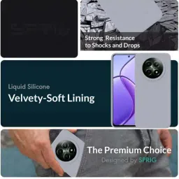 Sprig Back Cover for Realme 12X 5G (Blue) image 2