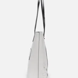 Van Heusen White Printed Tote Handbag image 3