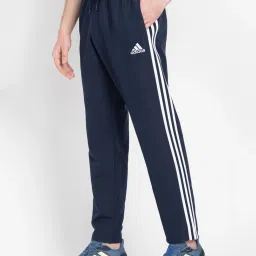 adidas Navy Regular Fit Striped Trackpants image 3