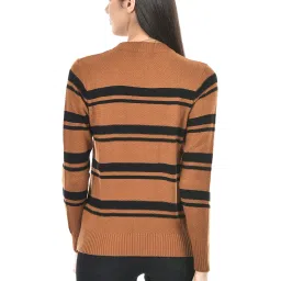 NUMERO UNO Brown Striped Sweater image 2