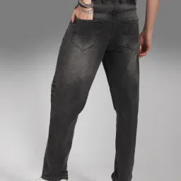 High Star Black Cotton Flare Fit Distressed Jeans image 2