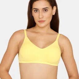 Zivame Yellow Full Coverage Non-Padded Double Layered Bra image 1