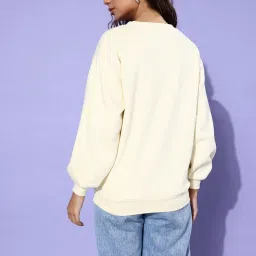 Dillinger Off White Fleece Graphic Print Oversized Sweatshirt image 2