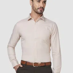 Park Avenue Brown Slim Fit Self Design Shirt-image-98