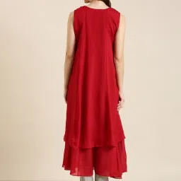 showoffff SHOWOFF Red Embellished Kurta image 2