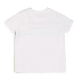u.s. polo assn. US Polo Kids Boys White Cotton Printed T-Shirt image 2