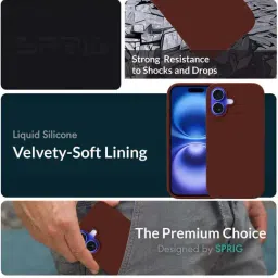 Sprig Back Cover for IPHONE 16 PLUS (Brown) image 2