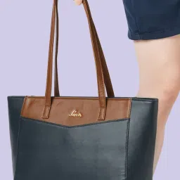 Lavie Tula Navy Synthetic Solid Tote Handbag image 2