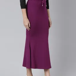 TWIN BIRDS Maroon & Purple Plain Saree Shapewear - Pack Of 2 image 2