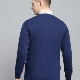 Monte Carlo Blue Cotton Regular Fit Pullover image 2