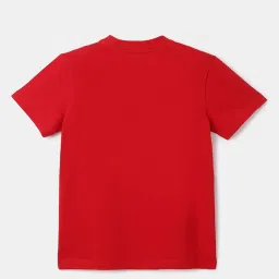 United Colors of Benetton Kids Red Cotton Printed T-Shirt image 2