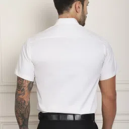 Indian Needle White Regular Fit Printed Shirt image 2