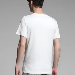 Jack & Jones White Cotton Regular Fit Printed T-Shirt image 2
