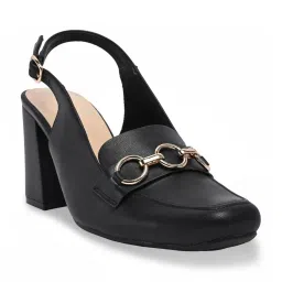 Rocia by Regal Women's Black Back Strap Sandals image 2