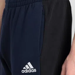 adidas Navy Regular Fit Striped Joggers image 4