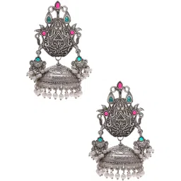 Priyaasi Oxidized Jhumki Earrings image 2