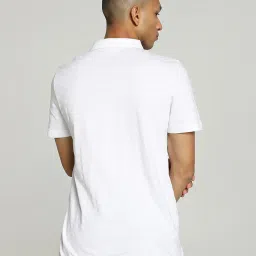 Puma NRP India Classic White Slim Fit Cotton Polo T-Shirt image 2
