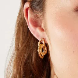 Accessorize London Interlocking Drop Earrings image 2