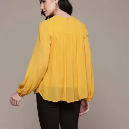 Label Ritu Kumar Mustard Leena Top image 2