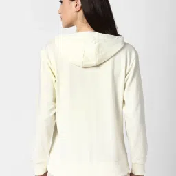 Forever 21 Cream Full Sleeves Hooded Sweatshirt image 2