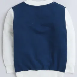 Bumzee Kids Navy Solid Full Sleeves Varsity Jacket image 2