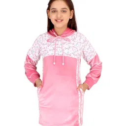 Cutecumber Kids Pink Printed Dress image 1