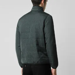 Van Heusen Green Cotton Regular Fit Printed Jacket image 2