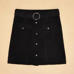 Pantaloons Junior Black Skirt-image-94