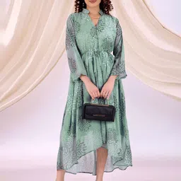 SHILL INTERNATIONAL Women Floral Printed A-Line Midi Dress image 2