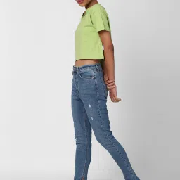 FOREVER 21 WOMEN MID WAIST SKINNY FIT REGULAR LENGTH JEANS image 4