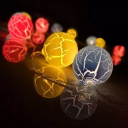 X4Decor 16 Led Crack Ball String Light Warm White CL04 image 3