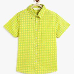 Campana Kids Yellow & Green Printed Shirt-picture-34