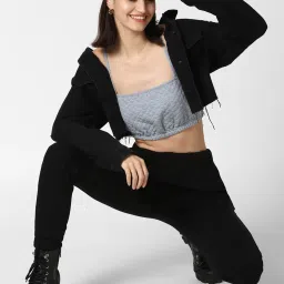 Forever 21 Grey Square Neck Crop Top image 4