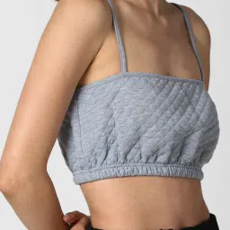Forever 21 Grey Square Neck Crop Top image 5