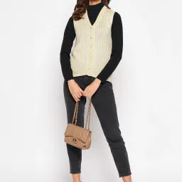 Crozo By Cantabil Beige Cardigans image 4