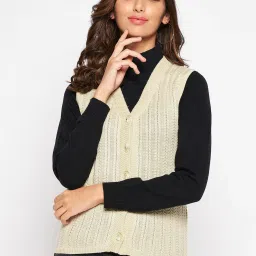 Crozo By Cantabil Beige Cardigans image 1