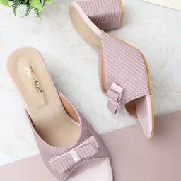 Simplex Footwear Women Textured Block Heels-picture-13