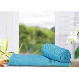 Bianca D'ross Blue 380 GSM Hand Towels - Set of 2 image 1