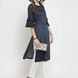 Sera Navy Regular Fit Kurta image 5