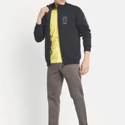 Octave Navy High Neck Regular Fit Sweatshirt image 5