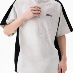 StyleCast x Revolte Men High Neck Raw Edge Relaxed Fit T-shirt-picture-18