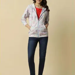 Allen Solly Blue Regular Fit Printed Hoodie image 4