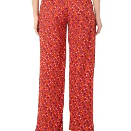 Smarty Pants Orange Cotton Regular Fit Printed Lounge Pants image 2