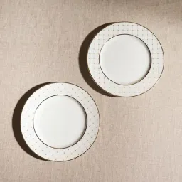 Pure Home and Living White Ceramic Solid Dessert Plates-image-97