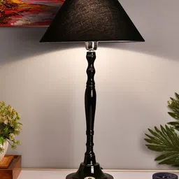 Homesake Black Solid Imperial Handcrafted Table Lamp with Shade-picture-53