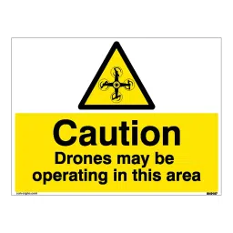 SUNSIGNS Caution Drones May Be Operating In This Area Signages Size 200x150 mm HP Print + Vinyl + Sun Board, SN0167-picture-44