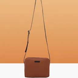 Caprese Women Solid Crossbody Leather Sling Bag-image-16