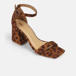 Mochi Printed Open Toe Block Heel Sandals-picture-41