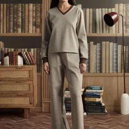 Muvazo Women Houndstooth Knitted Jacket-picture-41