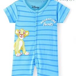 Babyoye Disney Cotton Knit Half Sleeves Rompers With Lion King Graphics - Blue-picture-11